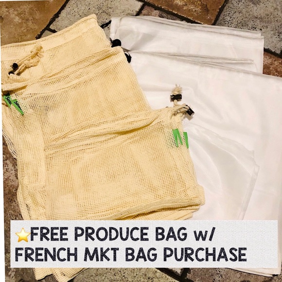 🆕🆕 ♻️FRENCH MARKET-SHORT HANDLE COTTON NET BAG♻️ - Picture 6 of 6